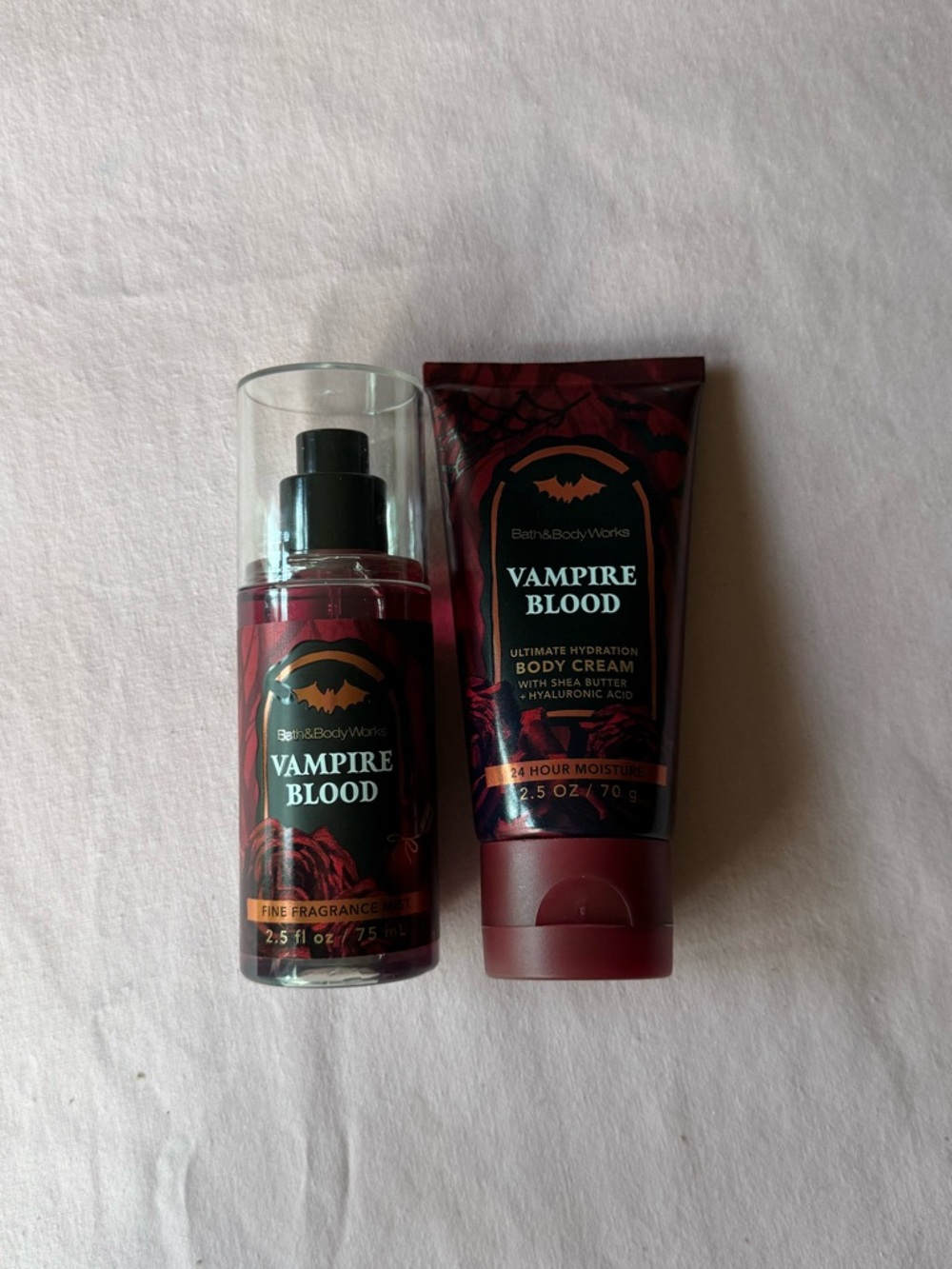 Bath & Body Works Vampire Blood Travel Size Mist & Body Cream.